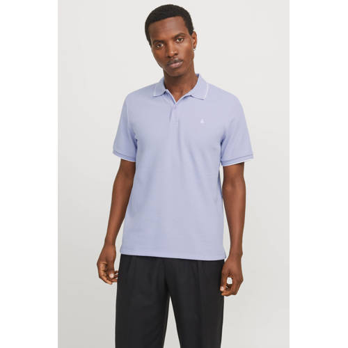 JACK & JONES ESSENTIALS regular polo met textuur lavendel afbeelding