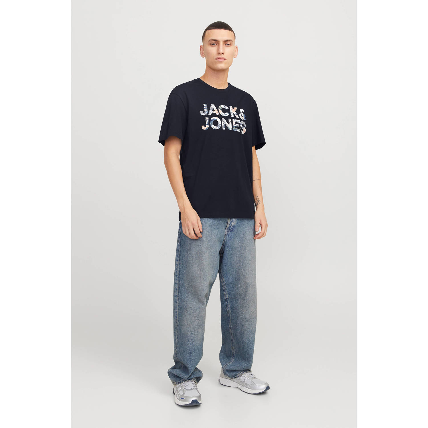 JACK & JONES ESSENTIALS T-shirt donkerblauw