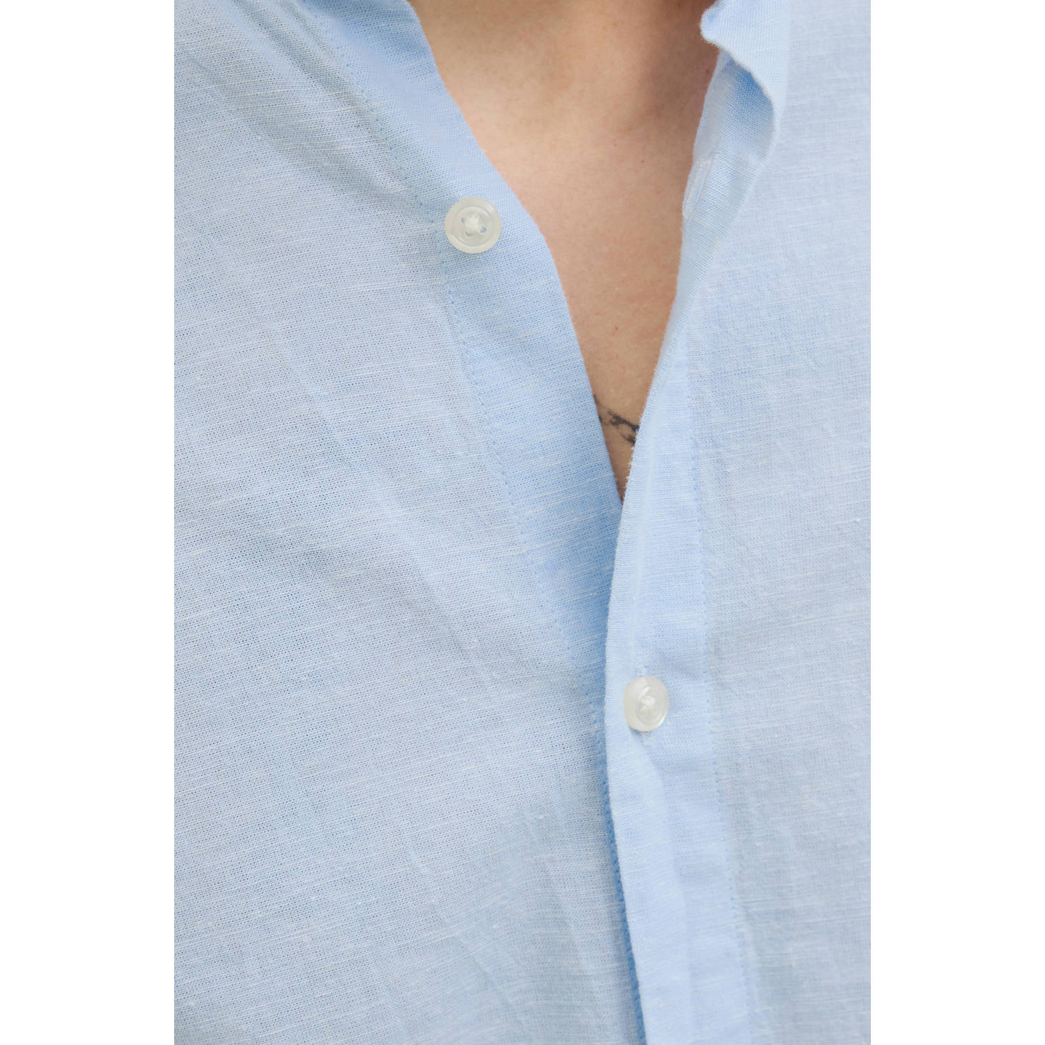 JACK & JONES ESSENTIALS casual overhemd lichtblauw