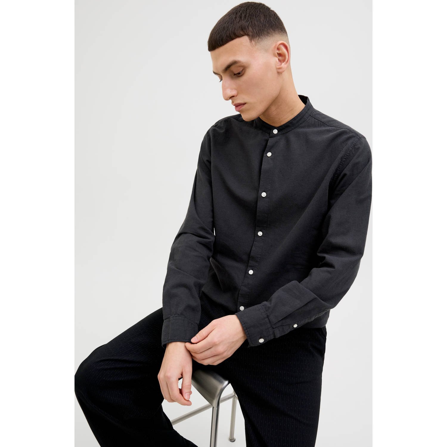 Jack & jones Slim fit vrijetijdsoverhemd met linnen model 'JJEBREEZE'