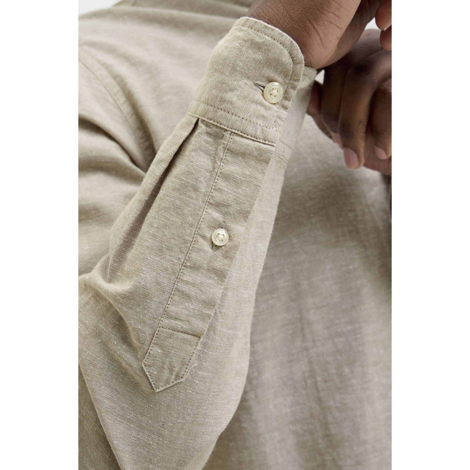 JACK & JONES ESSENTIALS casual overhemd beige