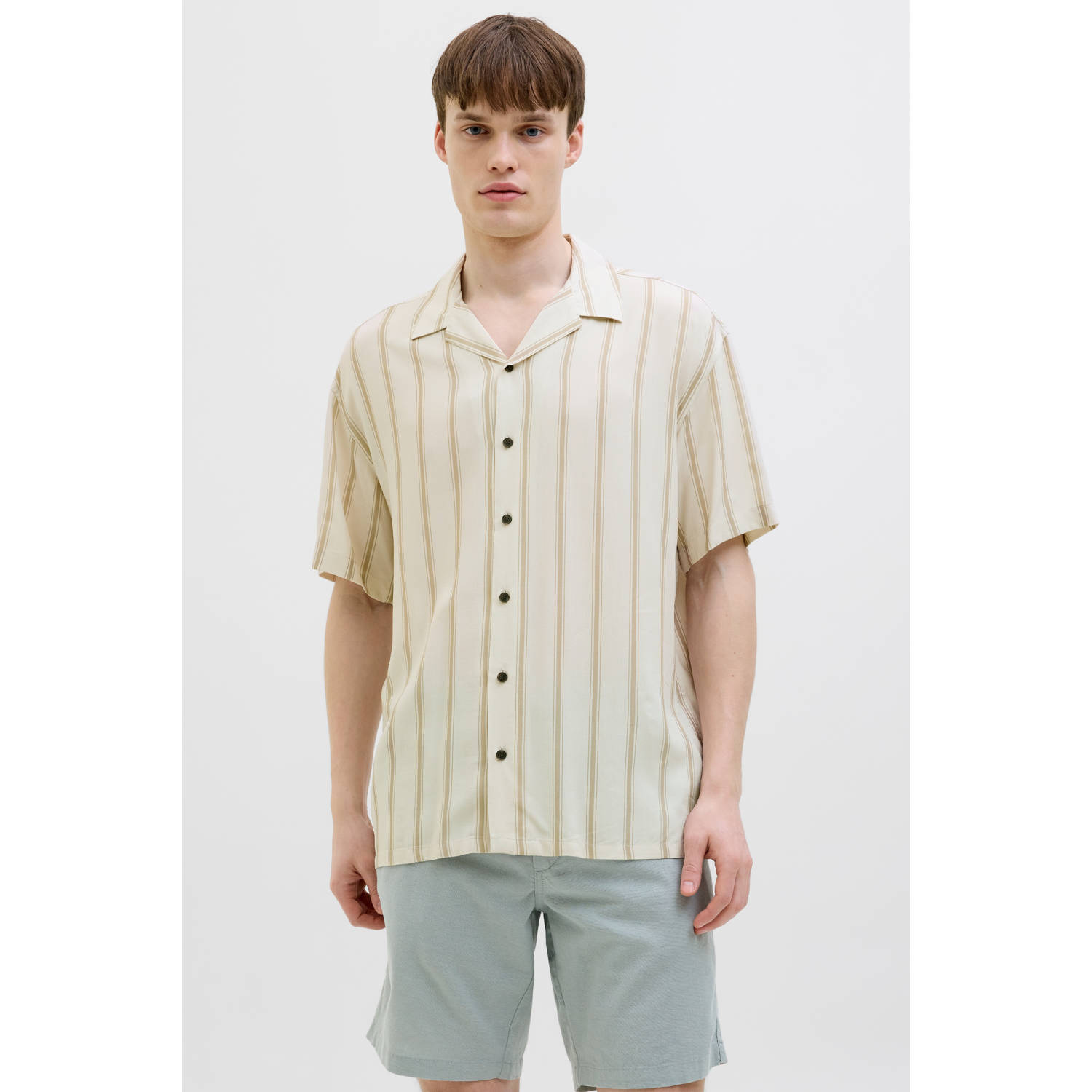 JJ REBEL casual overhemd beige