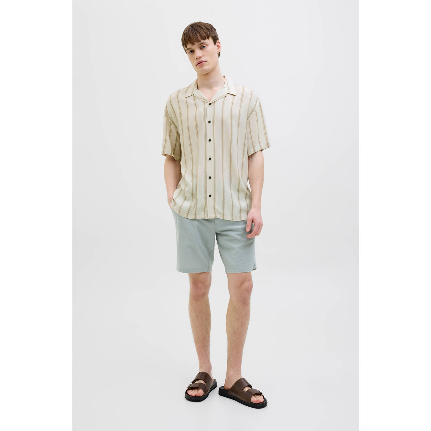 JJ REBEL casual overhemd beige