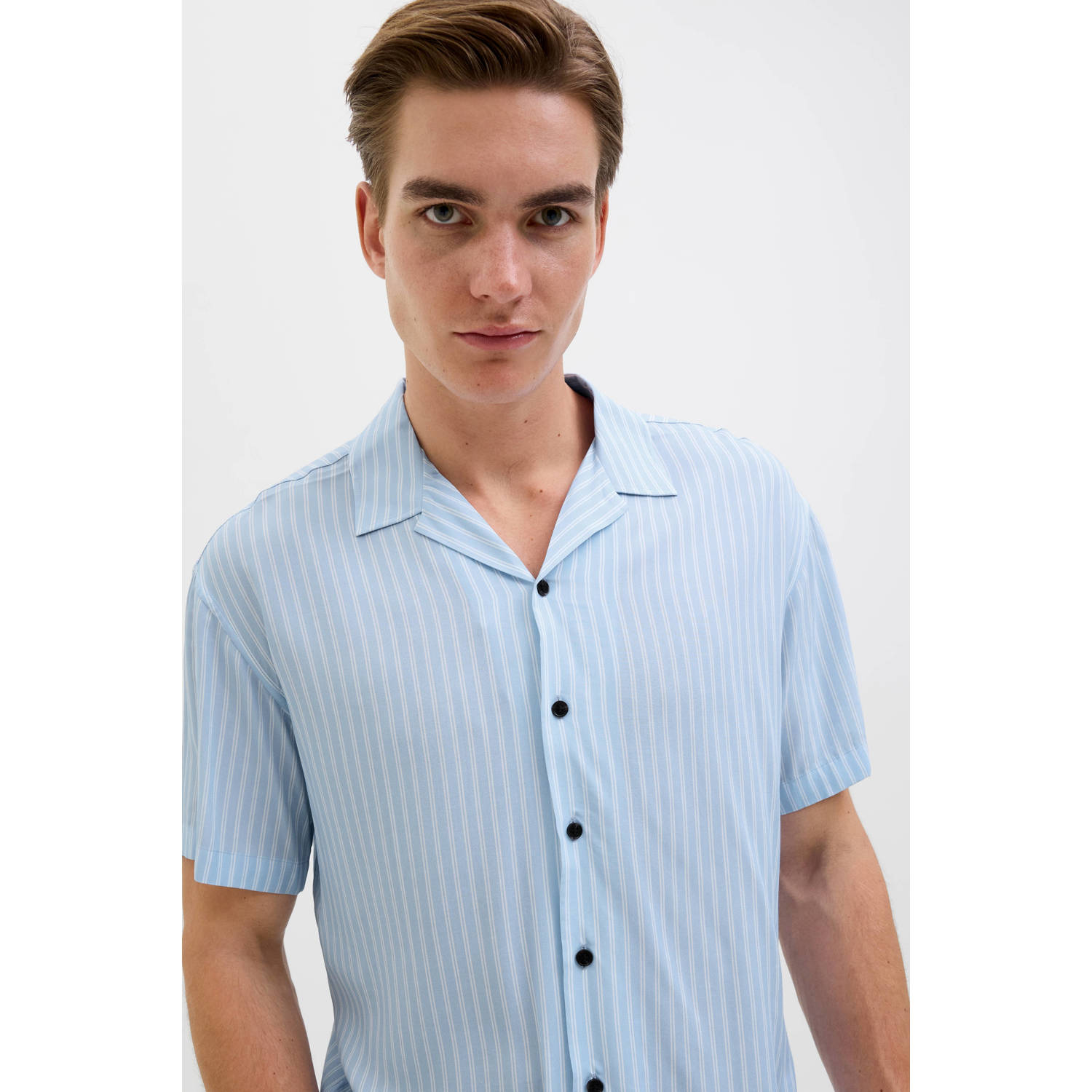 JJ REBEL casual overhemd lichtblauw