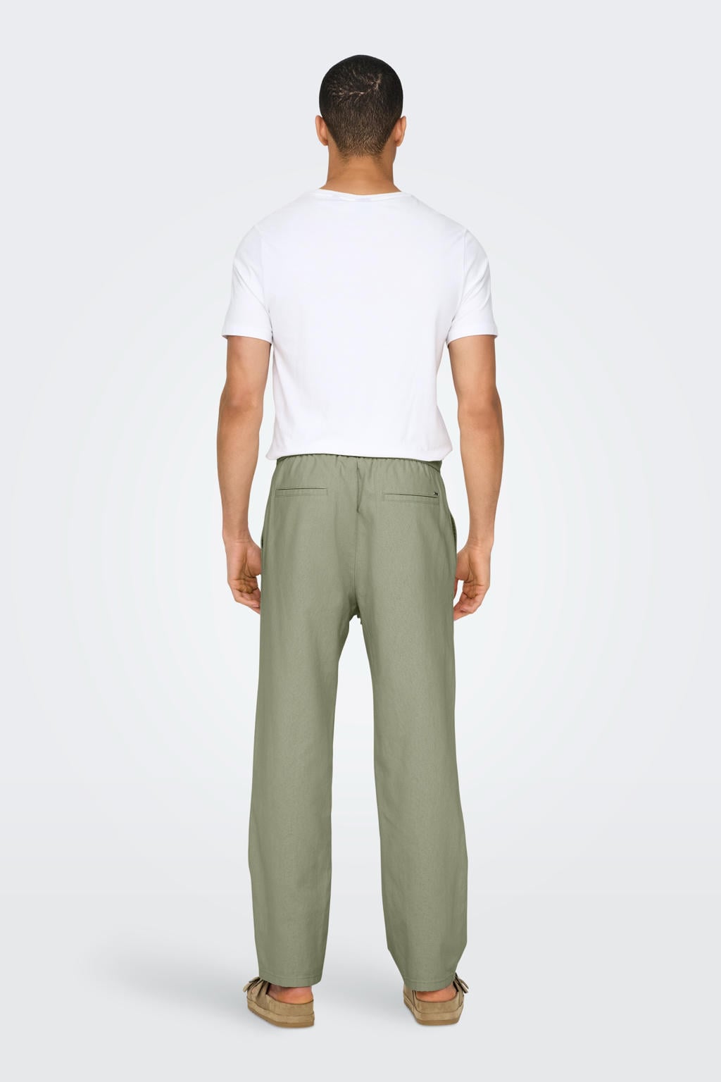 ONLY & SONS loose casual broek groen