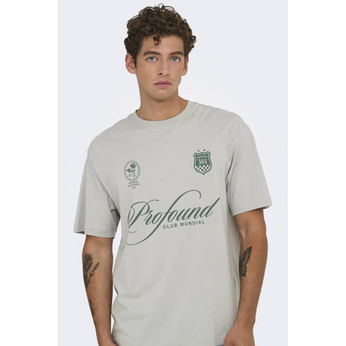 ONLY & SONS T-shirt lichtgrijs afbeelding