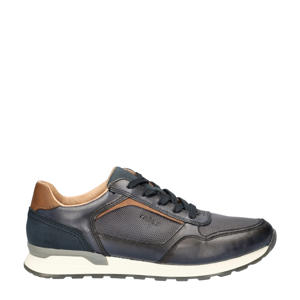   leren sneakers donkerblauw