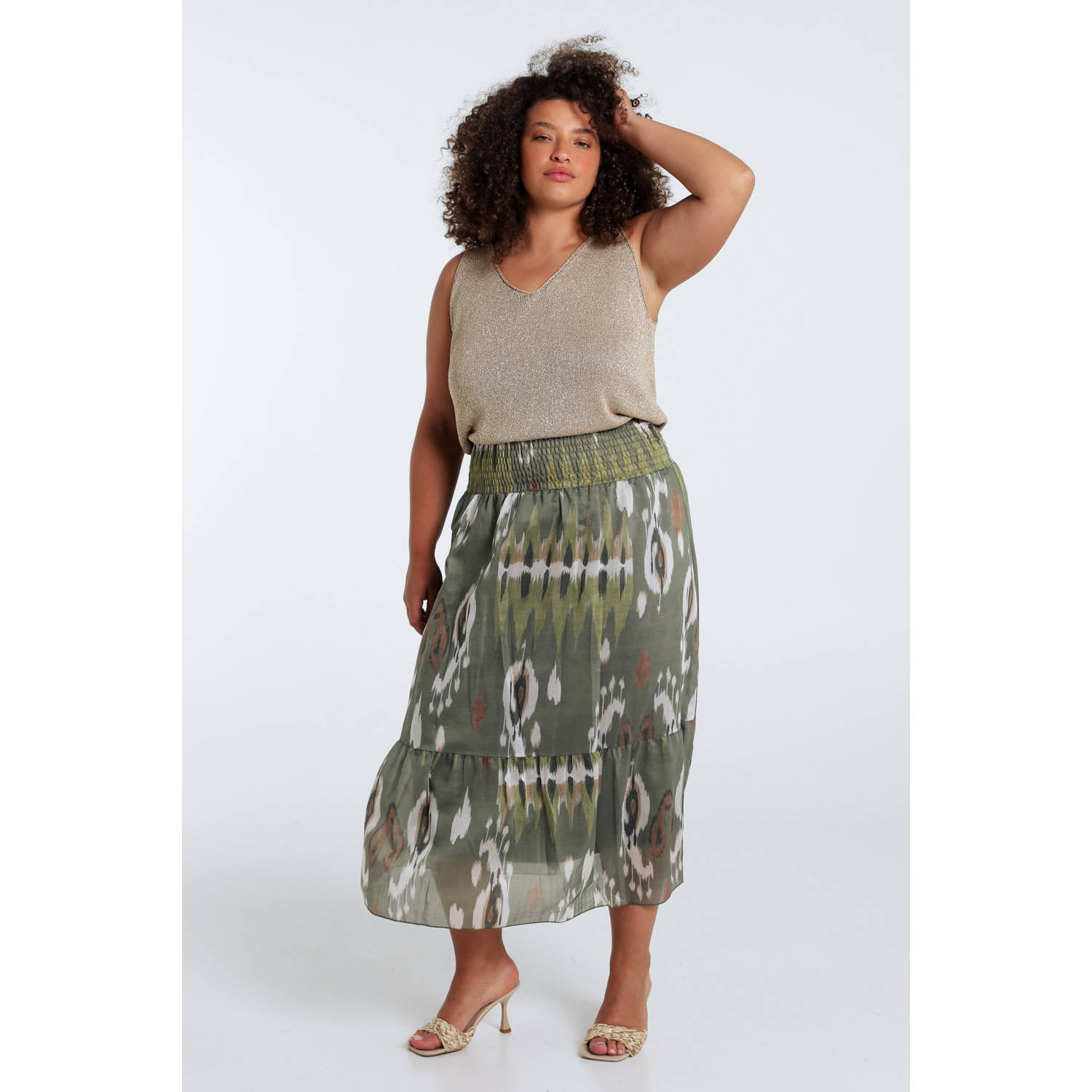 Paprika maxi rok kaki