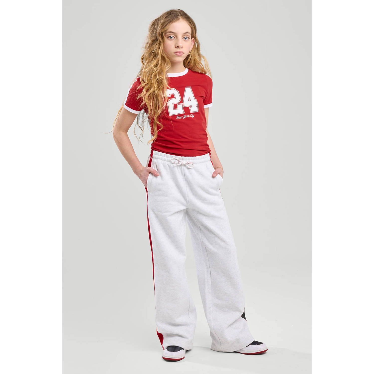 America Today sweatpant grijs melange