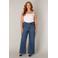 Base Level Curvy high waist wide leg jeans medium blue denim