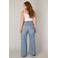 Base Level Curvy high waist wide leg jeans light blue denim