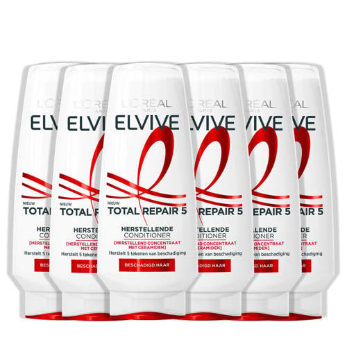L'Oréal Paris Elvive Total Repair 5 Conditioner - Voor beschadigd haar - 6 x 200 ml - voordeelverpakking afbeelding