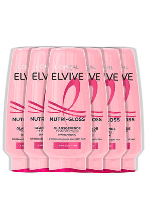 Nutri-Gloss Conditioner - Voor lang, dof haar - Met Parelpoeder - 6 x 200ML