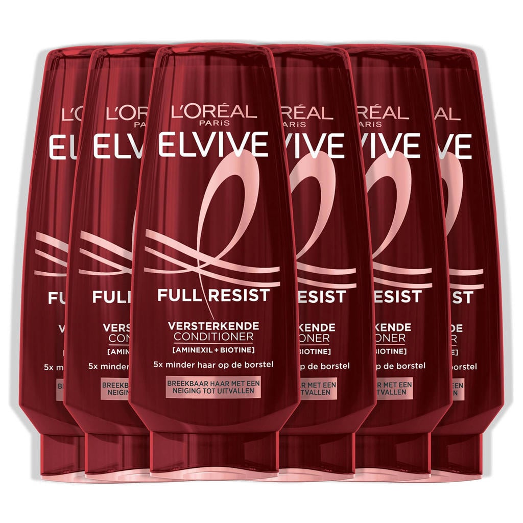 L'Oréal Paris Elvive Full Resist Conditioner - Versterkende Conditioner voor breekbaar haar - 6 x 200 ml - voordeelverpakking