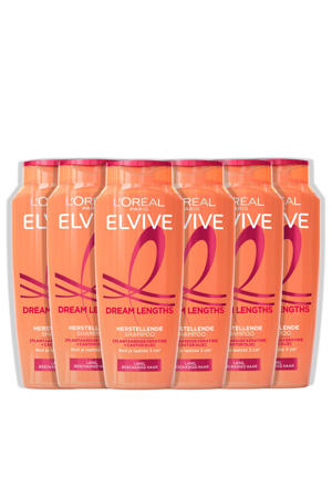 Dream Lengths Shampoo - Voor lang, beschadigd haar - Bevat Plantaardige Keratine + Castor Olie - 6 x 250ML