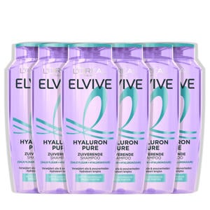 Hyaluron Pure Shampoo - Voor vette hoofdhuid en droge punten - 6 x 250 ml - voordeelverpakking