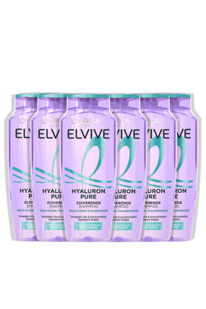 Hyaluron Pure Shampoo - Voor vette hoofdhuid en droge punten - 6 x 250 ml - voordeelverpakking