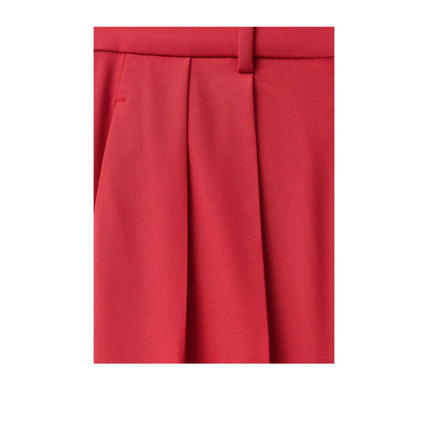 Mango wollen wide leg regular waist pantalon