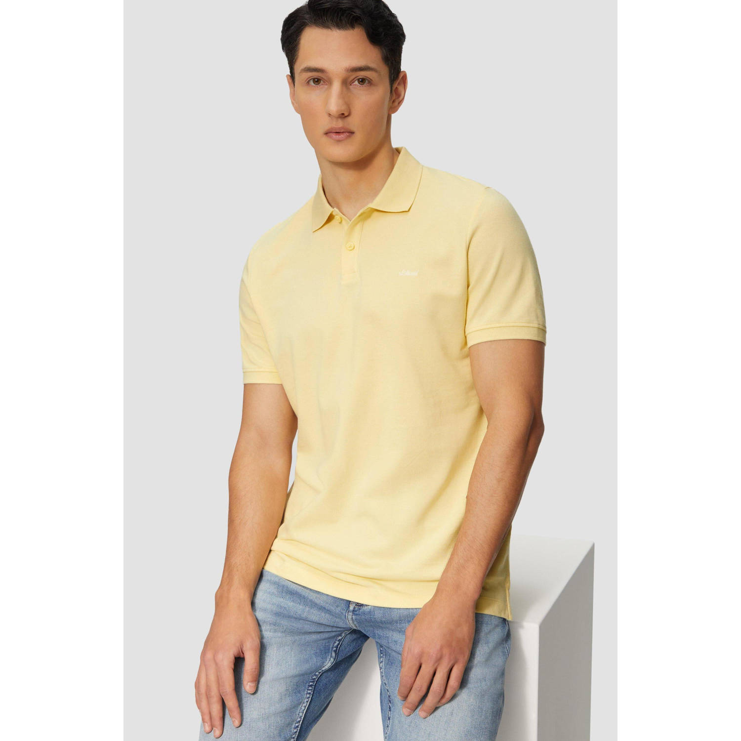 s.Oliver regular polo lichtgeel