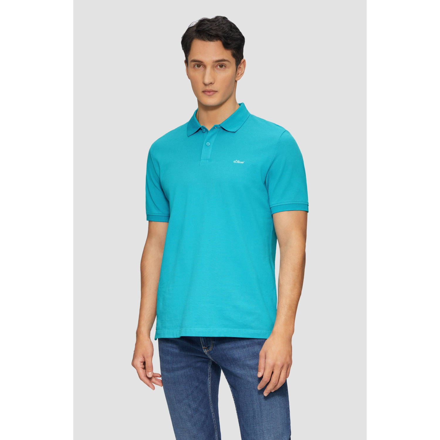s.Oliver regular polo blauw