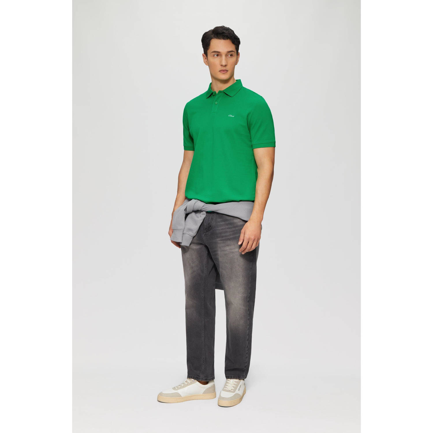 s.Oliver regular polo groen