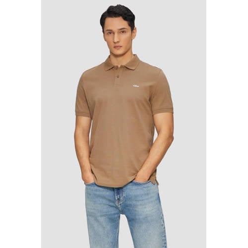 s.Oliver regular polo lichtbruin afbeelding