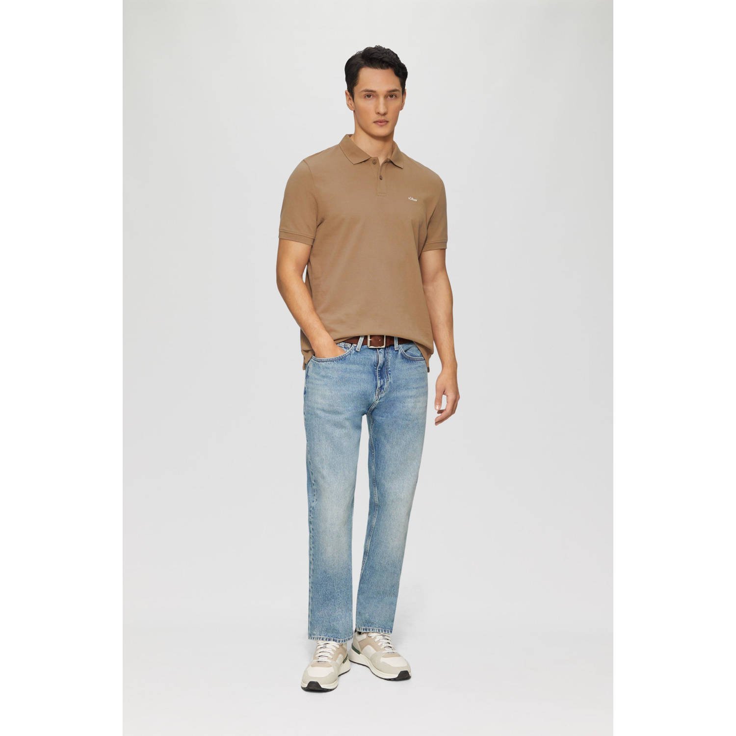 s.Oliver regular polo lichtbruin