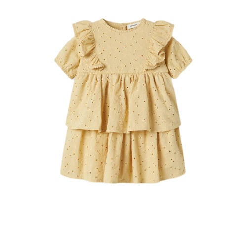 LIL' ATELIER MINI korte jurk broderie geel afbeelding