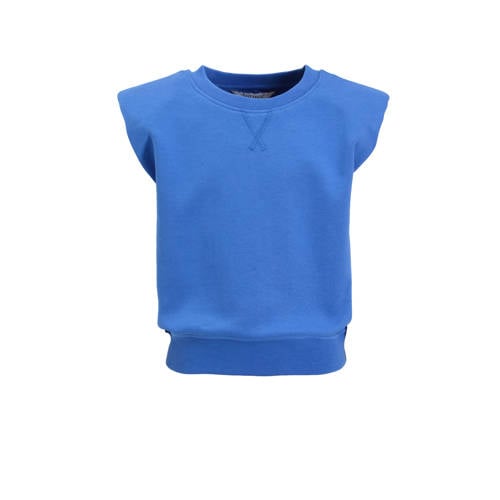 anytime sweat top met schoudervulling blauw afbeelding