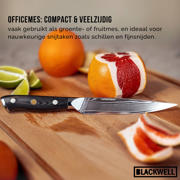 thumbnail: Blackwell Officemes Japanse stijl - 67 lagen damaststaal - VG10 - 12,5 cm
