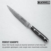 thumbnail: Blackwell Officemes Japanse stijl - 67 lagen damaststaal - VG10 - 12,5 cm
