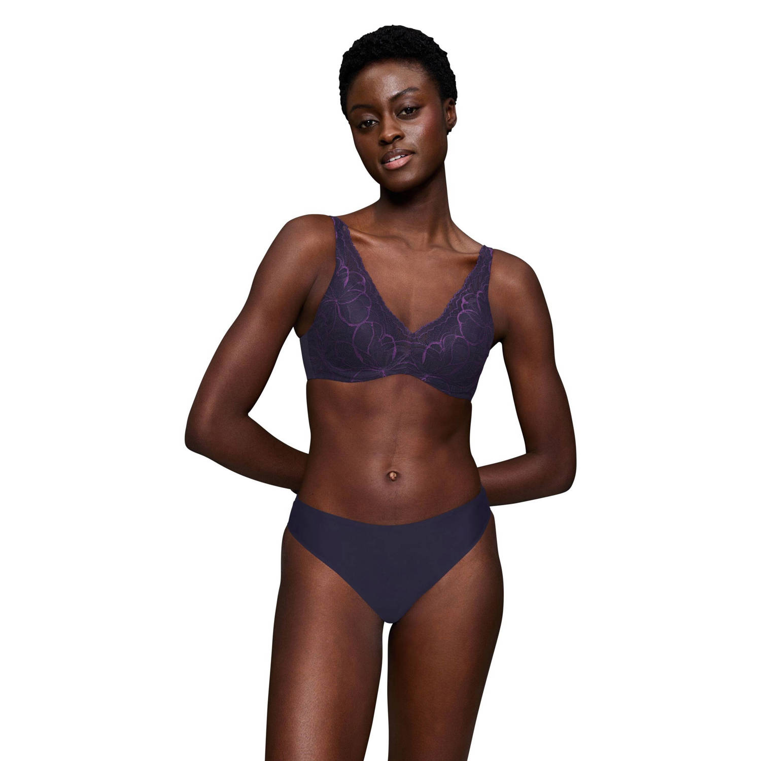 Triumph slip Body Make-up Illusion donkerpaars