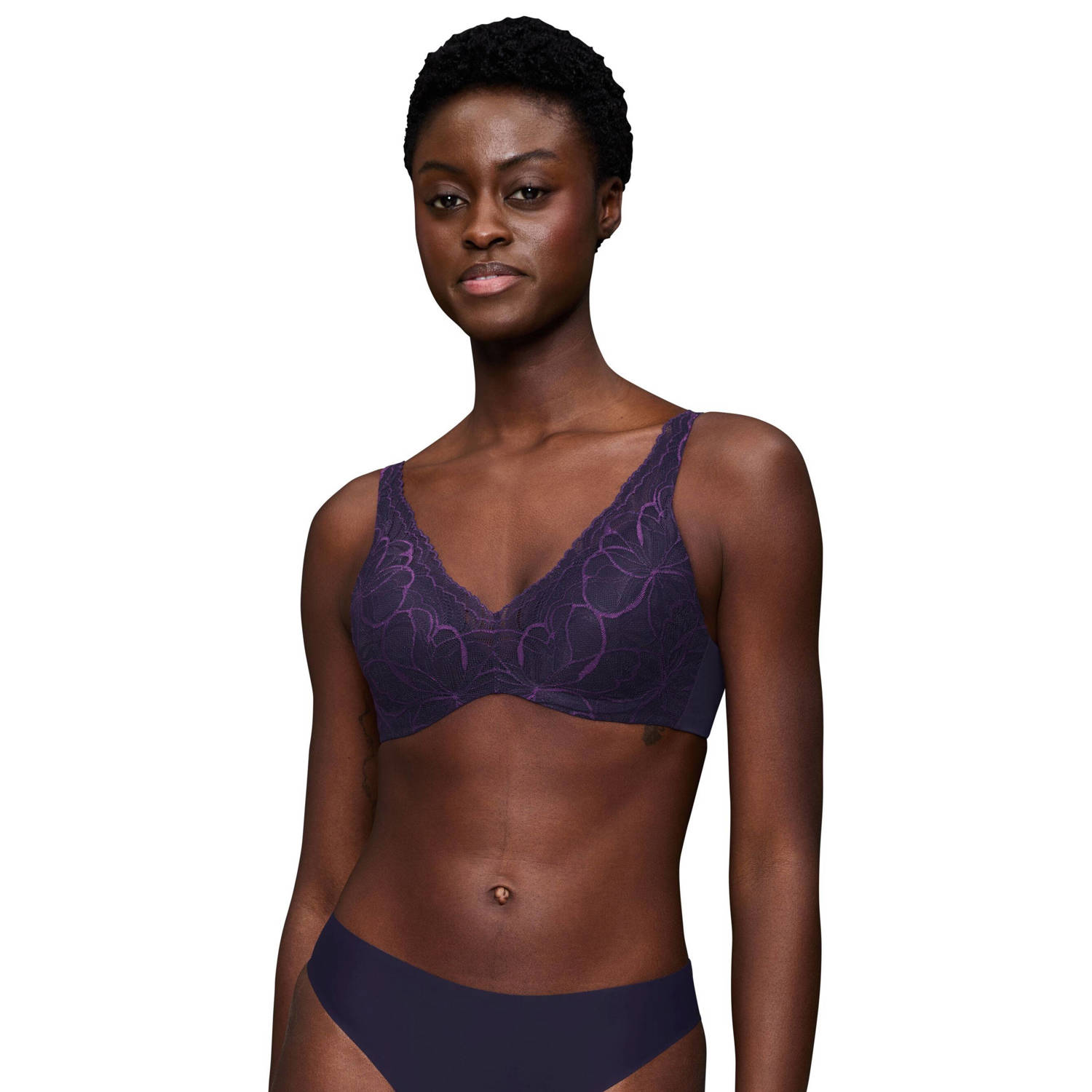 Triumph voorgevormde beugelbh Body Make-up Illusion donkerpaars