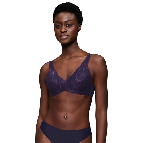 Triumph voorgevormde beugelbh Body Make-Up Illusion Lace donkerpaars afbeelding