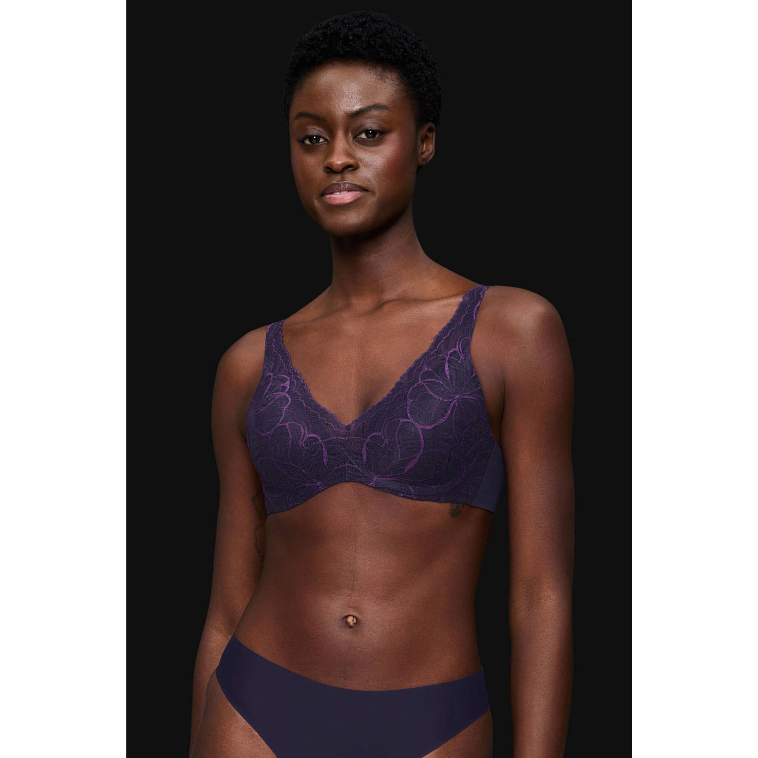 Triumph voorgevormde beugelbh Body Make-up Illusion donkerpaars