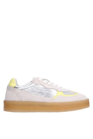 suède sneakers zilver