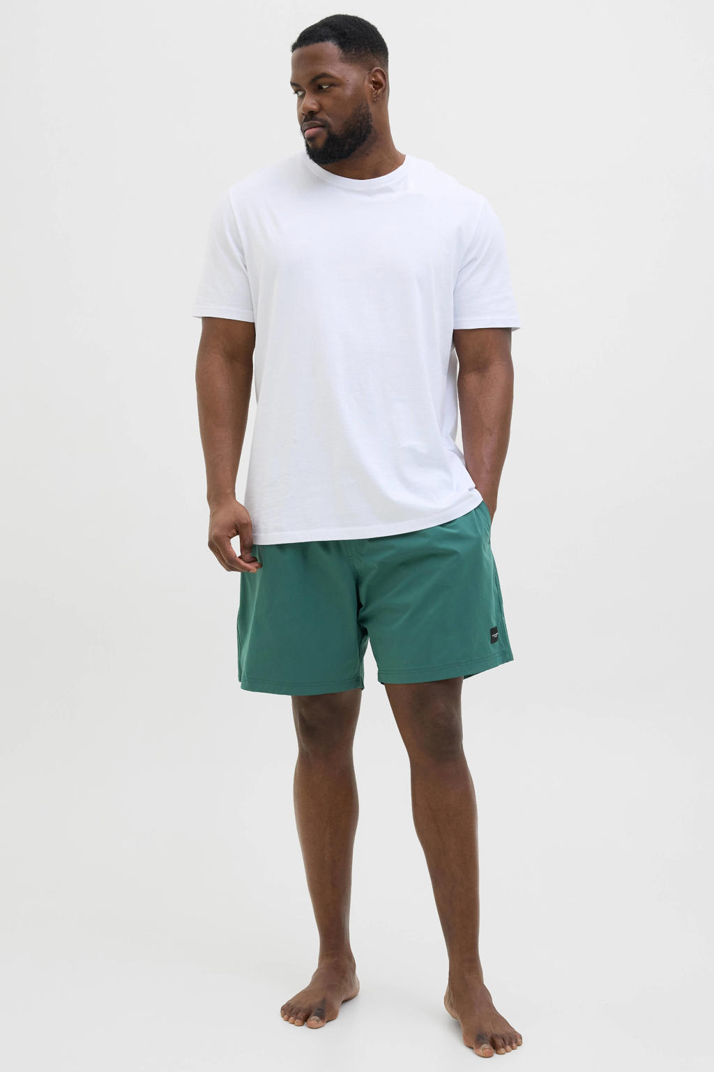 JACK & JONES PLUS SIZE zwemshort JPSTMAUI donkergroen