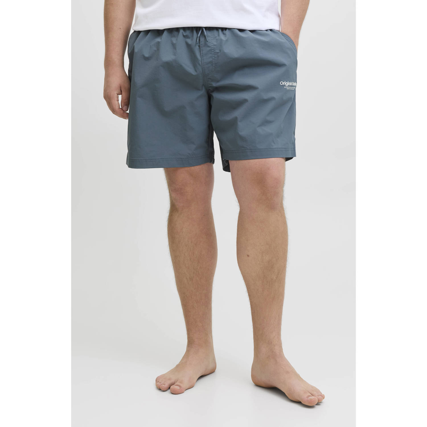 JACK & JONES PLUS SIZE zwemshort JPSTNAXOS donkergrijs