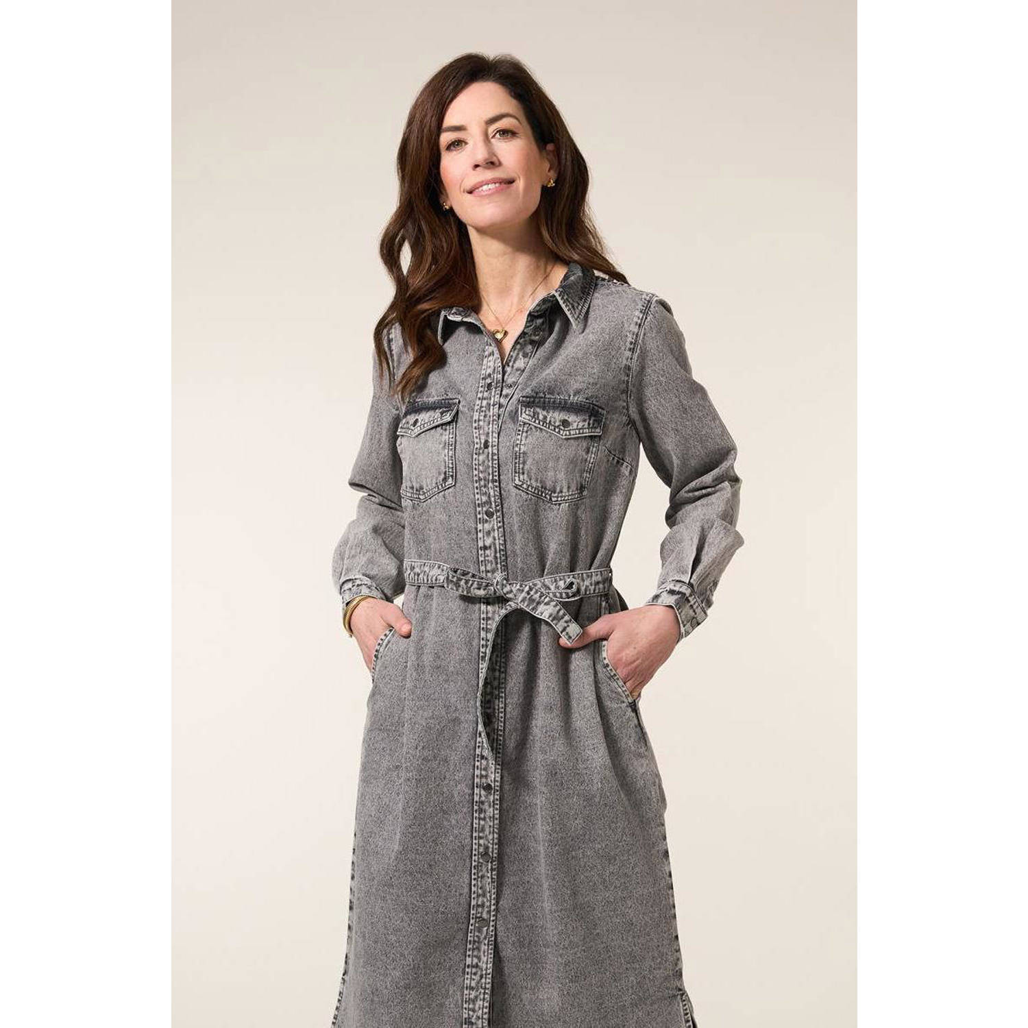 Miss Etam spijkerjurk grey denim