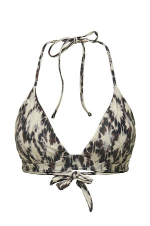 voorgevormde halter bikinitop ONLAIMEE donkerblauw/ecru