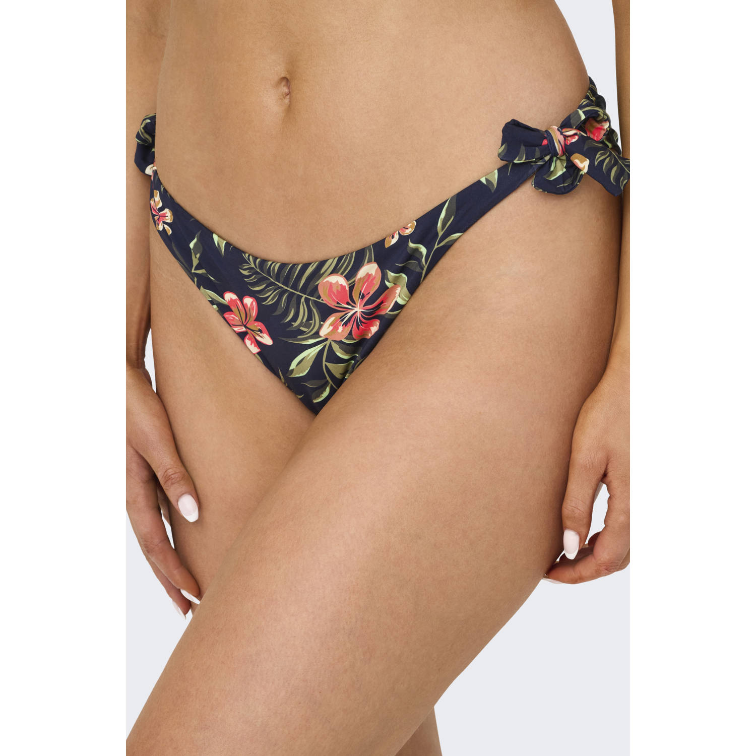 ONLY strik bikinibroekje ONLCIARA donkerblauw rood