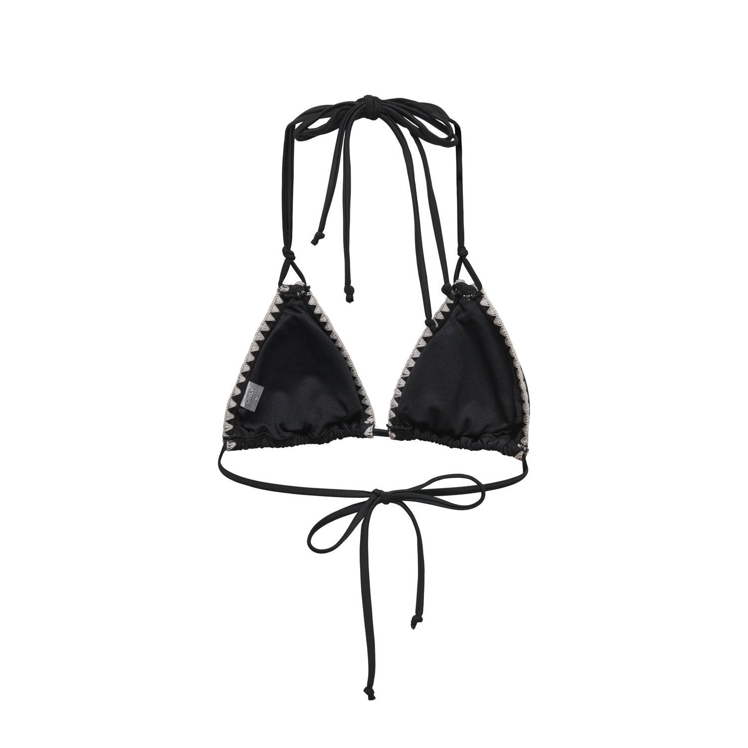 ONLY voorgevormde triangel bikinitop ONLTRICIA zwart