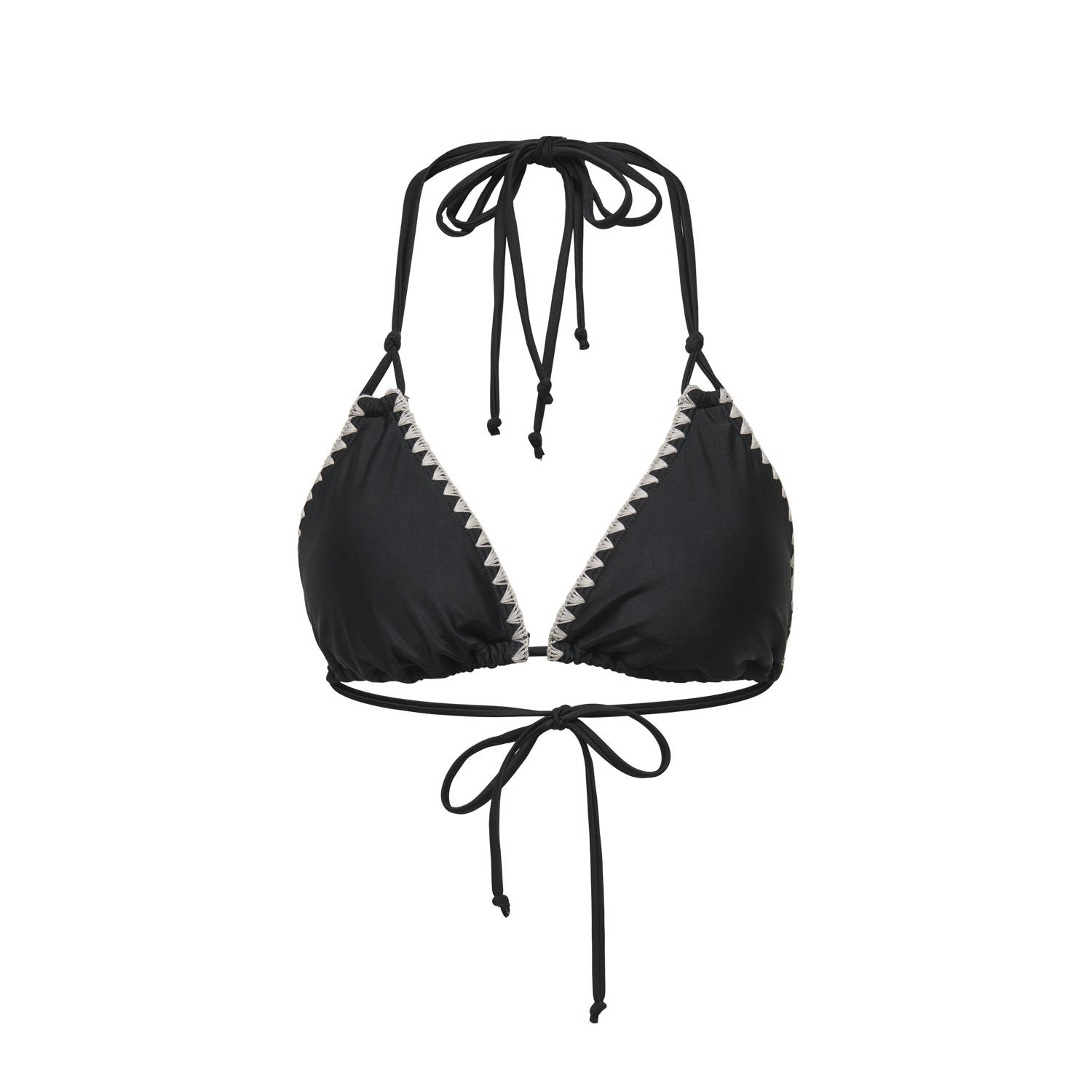 ONLY voorgevormde triangel bikinitop ONLTRICIA zwart