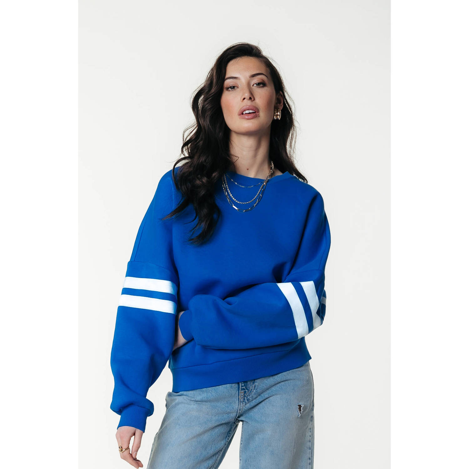 Colourful Rebel sweater blauw