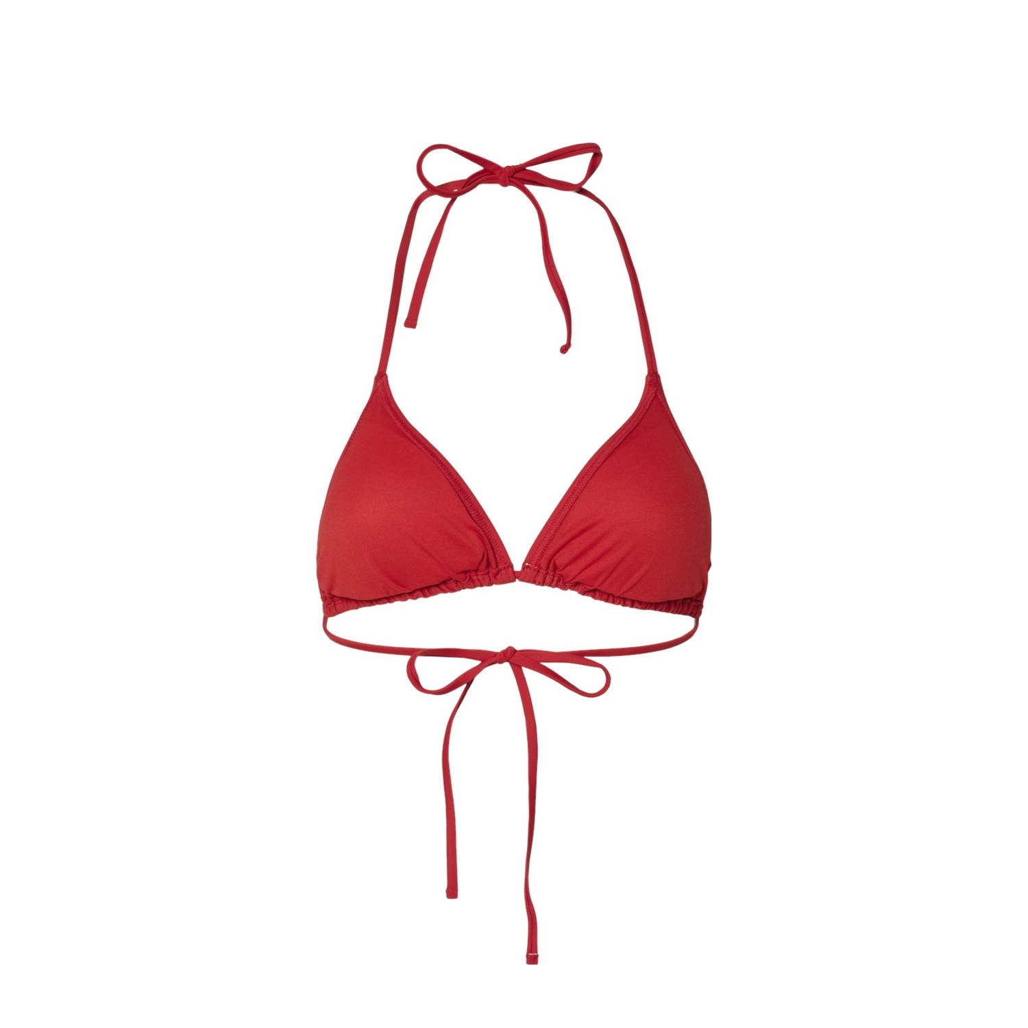 PIECES voorgevormde triangel bikinitop PCBAOMI rood