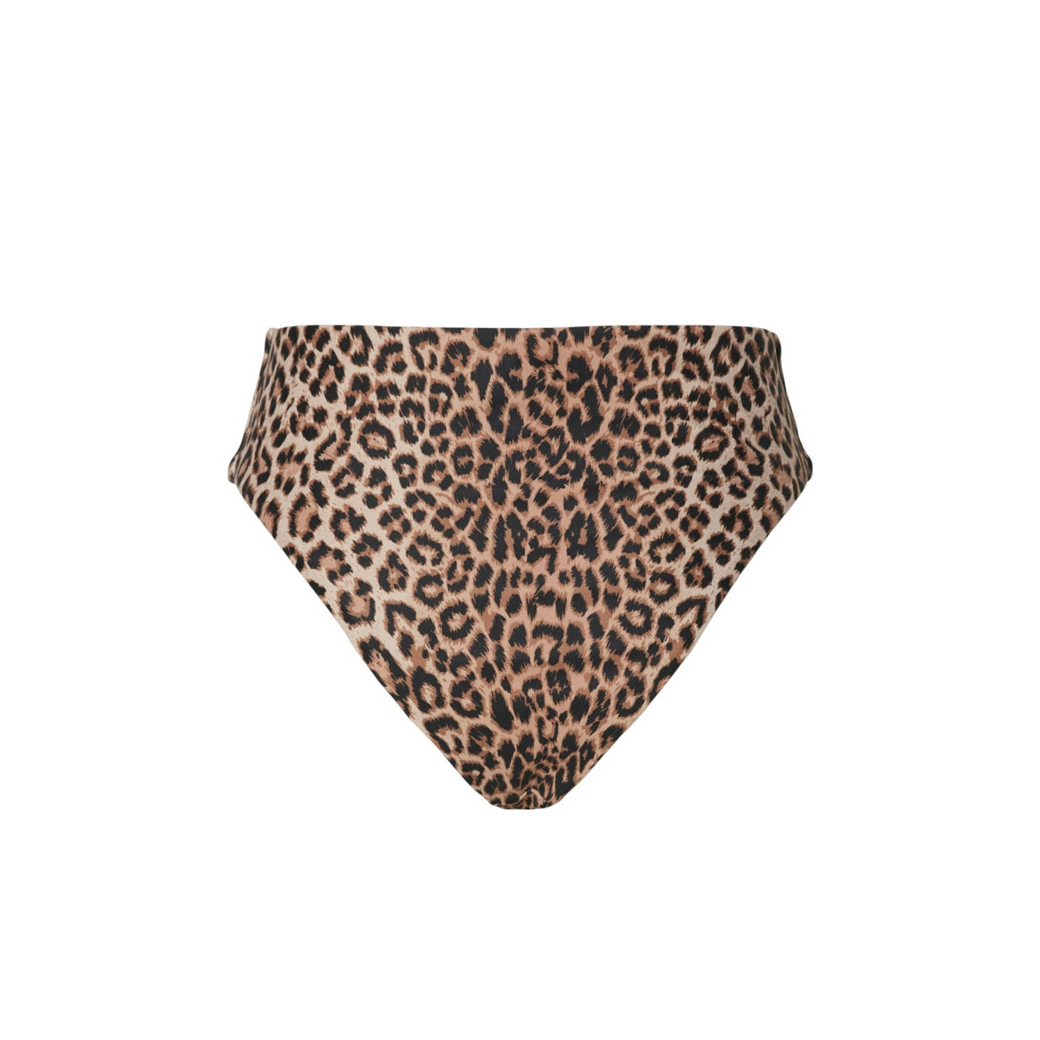 PIECES high waist bikinibroekje PCLIPPA bruin beige zwart