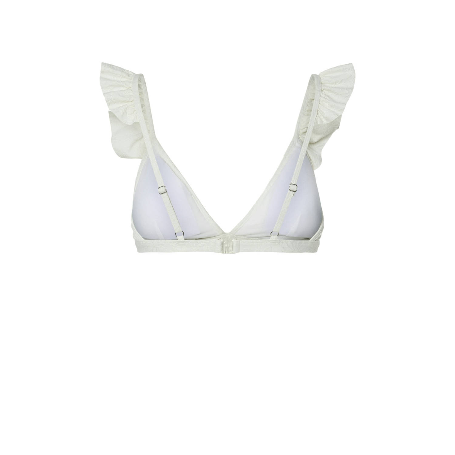 PIECES bikinitop PCLADA met ruches wit