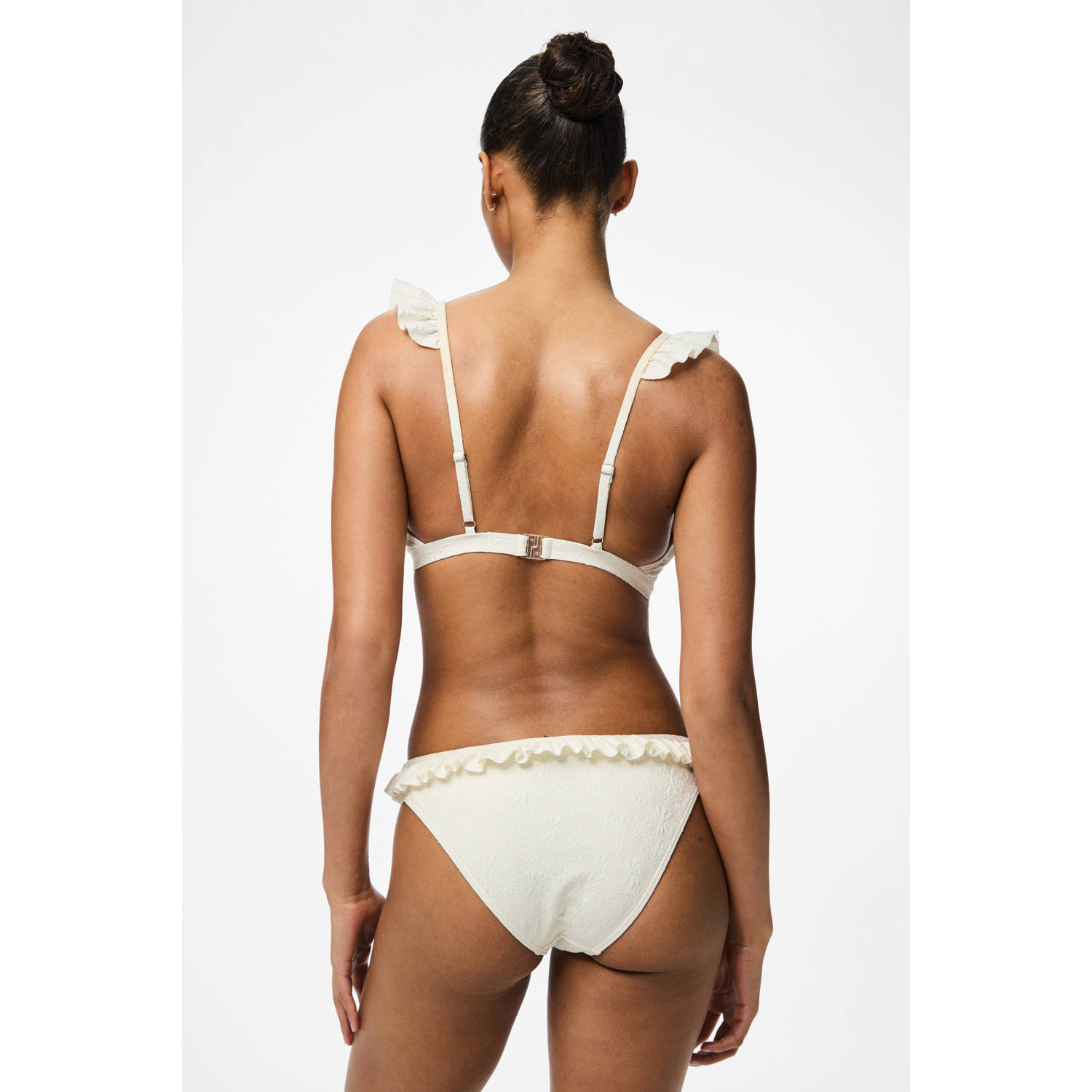 PIECES bikinitop PCLADA met ruches wit