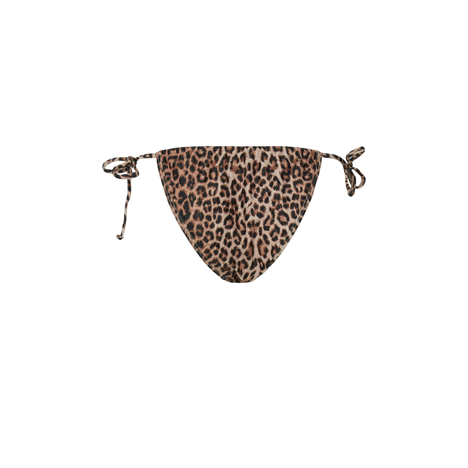 PIECES strik bikinibroekje PCBAOMI bruin beige zwart