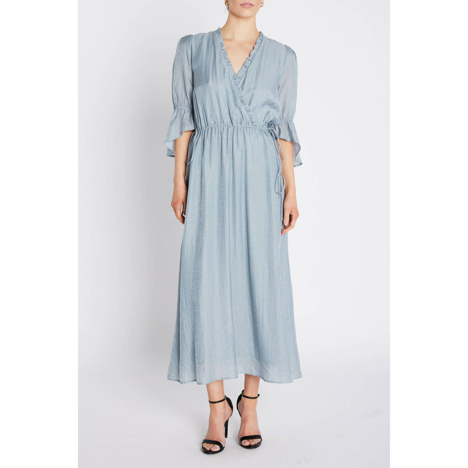 Bruuns Bazaar midi jurk grijsblauw